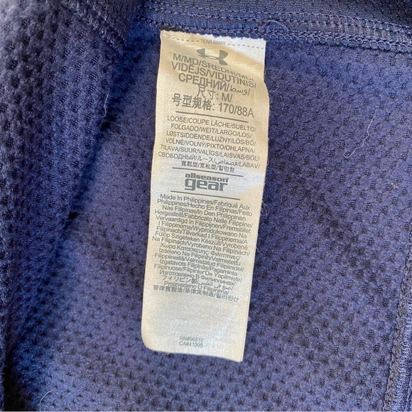 Under Armour Thermal Shirt Men’s M Blue Long Sleeve Waffle Knit All Season Gear - Picture 7 of 10